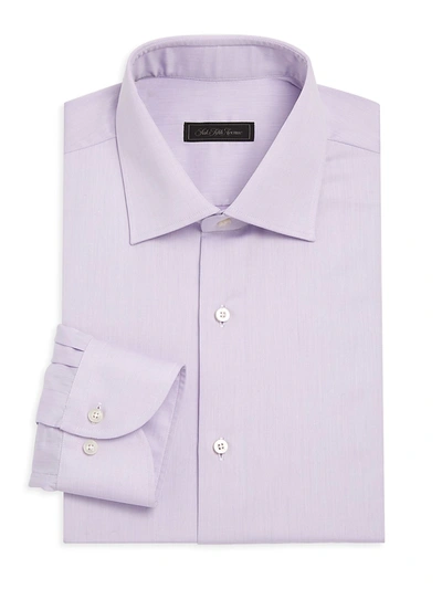 Shop Saks Fifth Avenue Men's Collection Travel Dress Shirt In Lavender