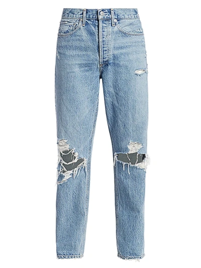 Shop Agolde Women's 90s Mid-rise Loose-fit Distressed Jeans In Fallout