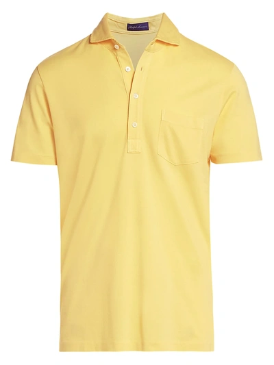 Shop Ralph Lauren Washed Non-logo Short-sleeve Polo In Sun Yellow