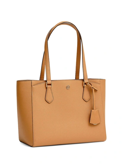 Shop Tory Burch Women's Robinson Small Leather Tote In Cardamon