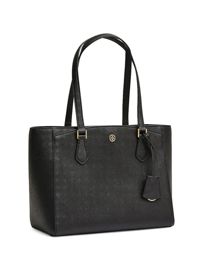 Shop Tory Burch Robinson Small Leather Tote In Black