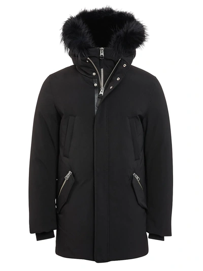 Shop Mackage Men's Edward Nordic Tech Fox Fur-trim & Rabbit Fur-lined Down Coat In Black