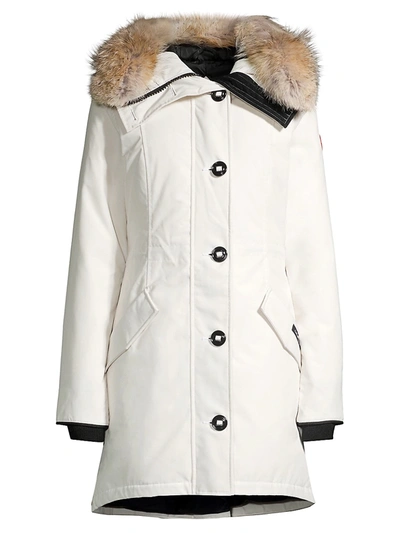 Shop Canada Goose Women's Rossclair Fur Trim Down Parka In Early Light