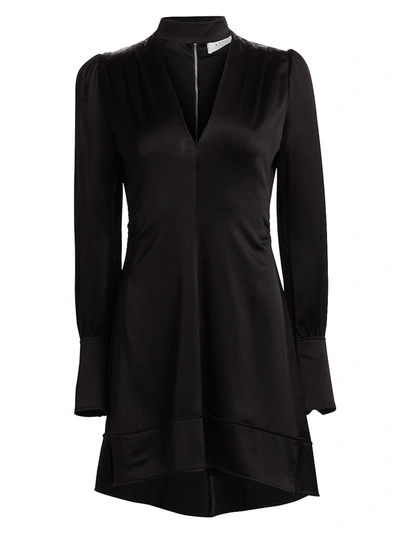 Shop A.l.c Women's Garrison Satin Dress In Black