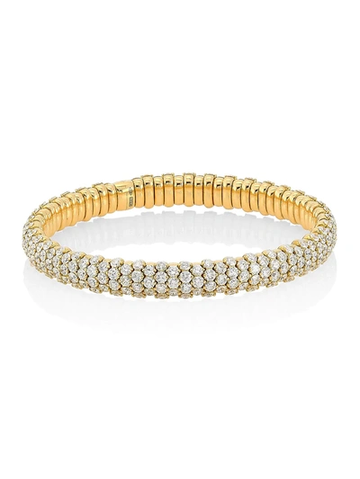 Shop Zydo Women's Stretch 18k Yellow Gold & Diamond Bracelet