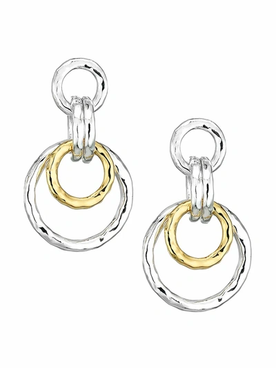 Shop Ippolita Women's Classico Chimera Two-tone Hammered Chunky Link Earrings In Silver