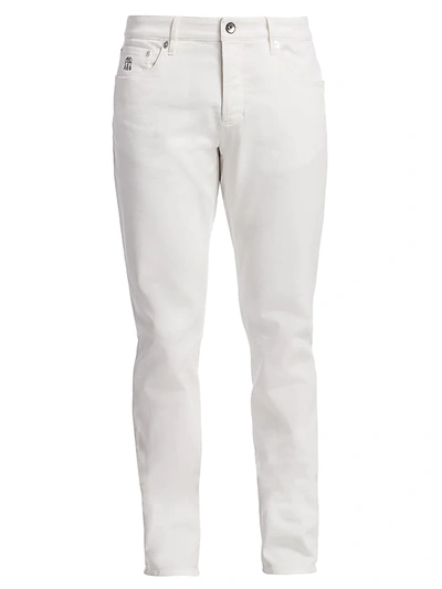 Shop Brunello Cucinelli Slim Jeans In White