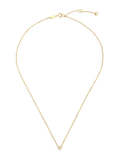 Shop Celara Aurora 14k Yellow Gold & Diamond Pav Star Necklace