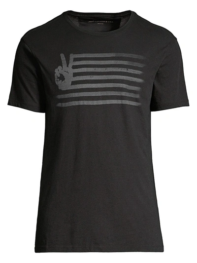 Shop John Varvatos Men's Peace Flag Graphic T-shirt In Black