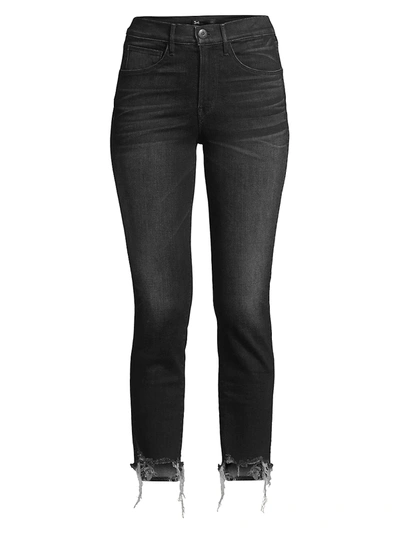 Shop 3x1 W3 Authentic Mid-rise Slim-fit Cropped Jeans In Shake