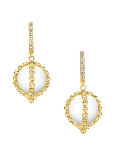 Shop Temple St Clair Celestial 18k Yellow Gold, Diamond & Crystal Sassini Amulet Earrings