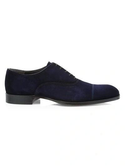 Shop To Boot New York Lavery Suede Oxford Dress Shoes In Blue