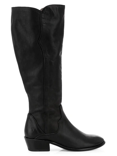 Shop Frye Women's Carson Knee-high Leather Riding Boots In Black