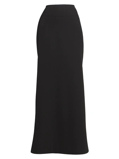 Shop Alaïa Women's Mermaid Wool Maxi Skirt In Black
