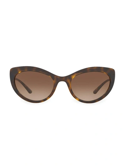 Shop Dolce & Gabbana 53mm Cat Eye Sunglasses In Havana