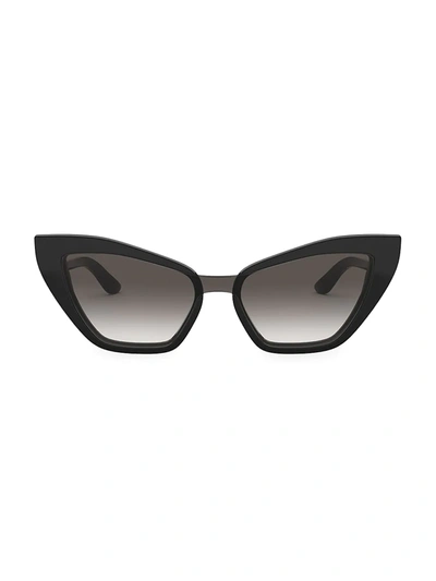 Shop Dolce & Gabbana 29mm Cat Eye Sunglasses In Black