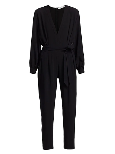 Shop Iro Julliaca Belted Jumpsuit In Black