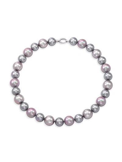 Shop Majorica Sterling Silver & 14-16mm Multicolor Faux Pearl Necklace