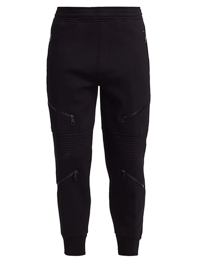 Shop Neil Barrett Men's Multi-zip Trousers In Black Brun