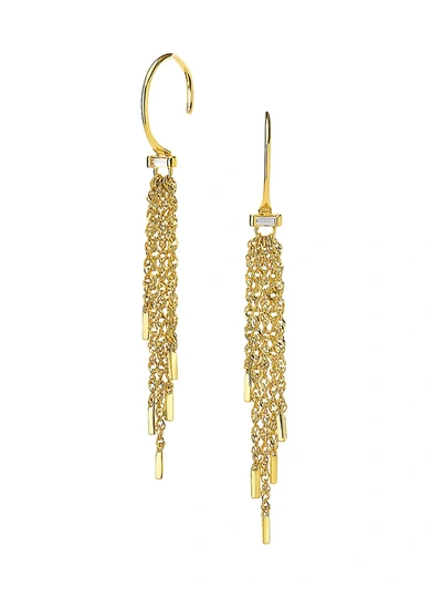 Shop Celara 14k Yellow Gold Fringe Wire Drop Earrings