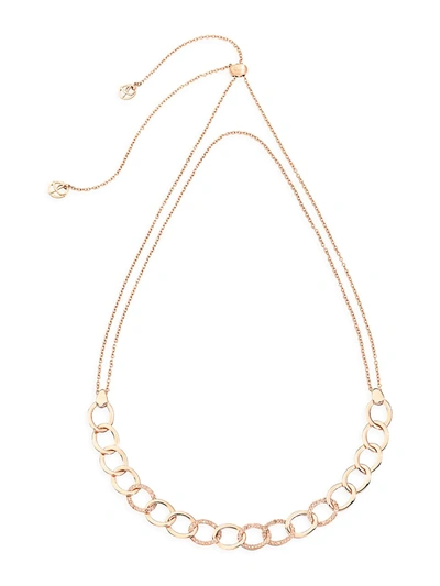 Shop Pomellato Brera Diamond & 18k Rose Gold Chain Choker Necklace