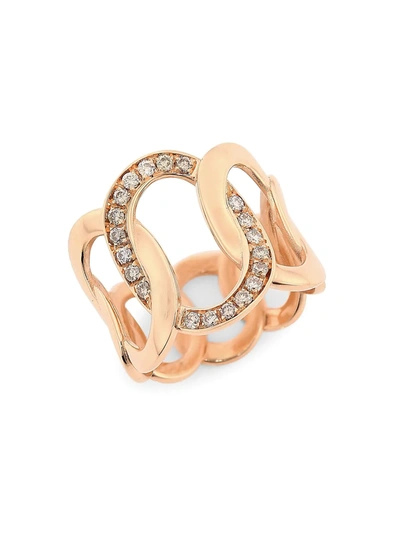 Shop Pomellato Women's Brera 18k Rose Gold & Brown Diamond Ring