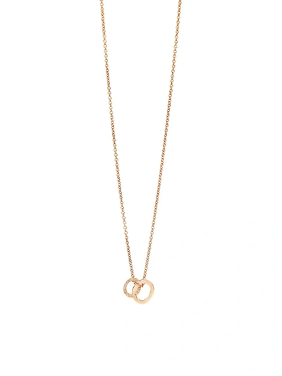 Shop Pomellato Women's Brera 18k Rose Gold & Brown Diamond Circle Link Pendant Necklace