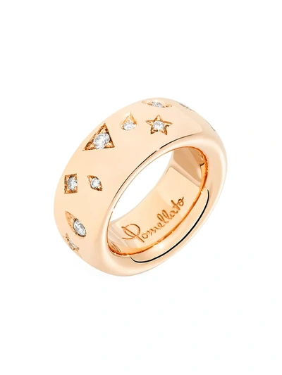 Shop Pomellato Iconica 18k Rose Gold & Diamond Ring