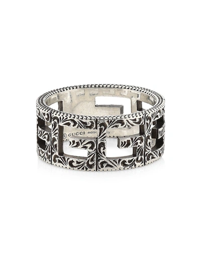 Shop Gucci Men's G-cube Sterling Silver Cigar Band