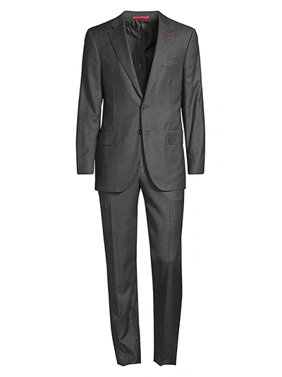 Shop Isaia Men's Microns Classic-fit Wool & Cashmere Suit In Grey