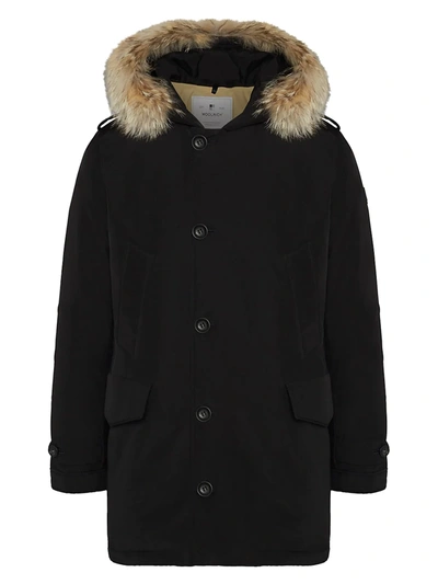 Shop Woolrich Polar Fur-trim Down Parka In Black