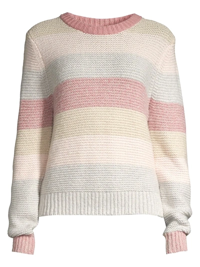 Shop La Vie Rebecca Taylor Love Stripes Sweater In Multi Combo