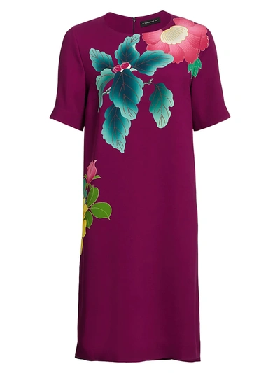 Shop Etro Women's Japanese Floral T-shirt Dress In Pink