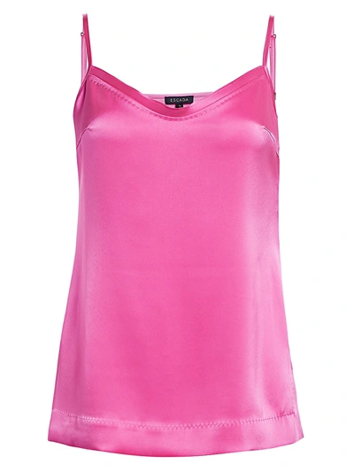 Shop Escada Women's Nayutu Satin Tank In Shocking Pink