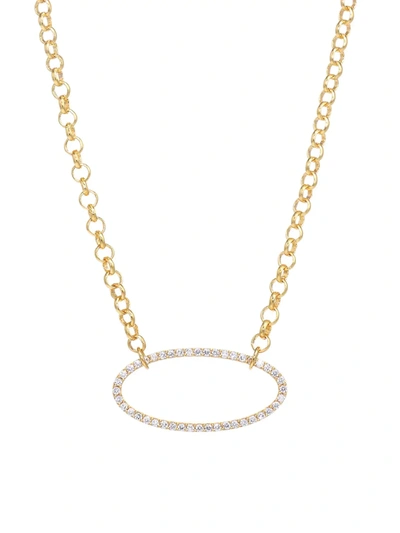 Shop Dean Davidson Siganture Oval Pendant Necklace In Gold