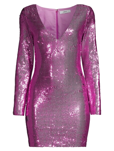 Shop Likely Beverly Sequin Mini Dress In Pink