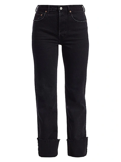 Shop Trave Berit High-rise Ankle Cuff Jeans In Night Fever