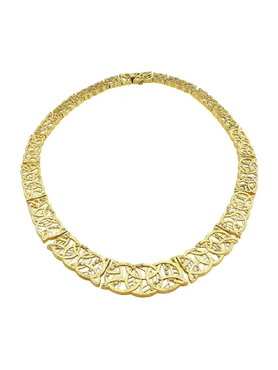 Shop Katy Briscoe Vanderbilt 18k Yellow Gold Cutout Collar Necklace