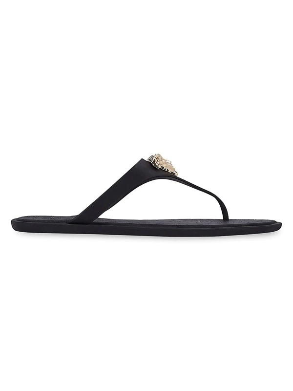versace medusa palazzo thong sandals