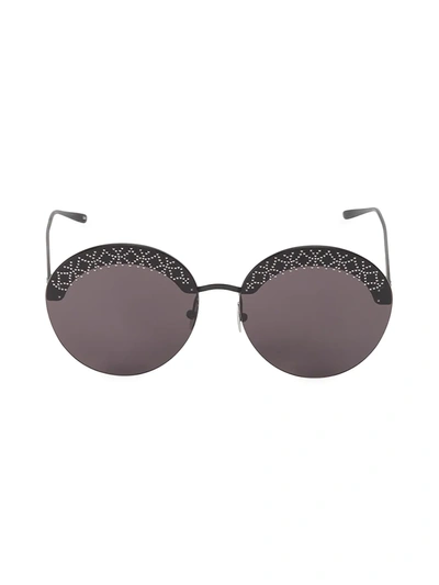 Shop Alaïa 61mm Embellished Round Sunglasses In Black
