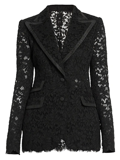 Shop Dolce & Gabbana Women's Lace Jacket In Black