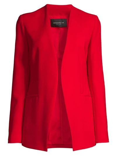Shop Lafayette 148 Women's Miranda Crepe Blazer In Red Currant