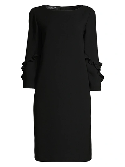 Shop Lafayette 148 Women's Abigail Finesse Crepe Dress In Black