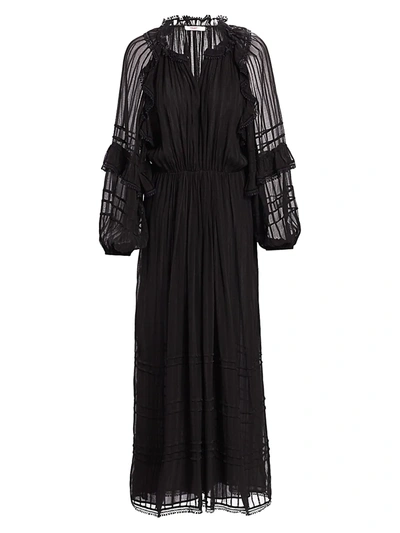 Shop Isabel Marant Étoile Justine Midi Dress In Black