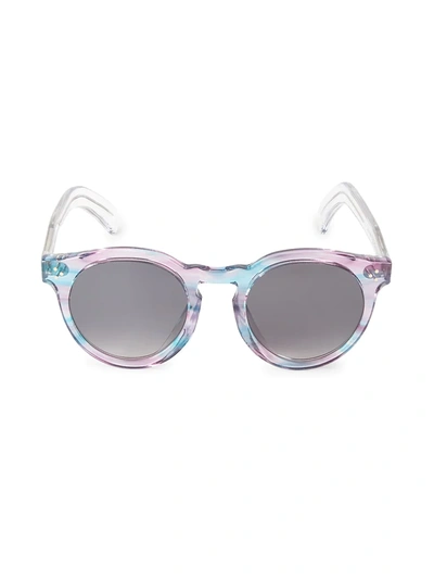Shop Illesteva Leo Ii 50mm Oversized Round Sunglasses In Unicorn