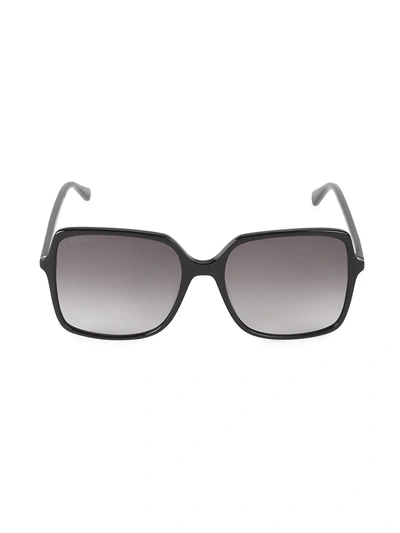 Shop Gucci Women's Gg0544s-001 57mm Sunglasses In Black