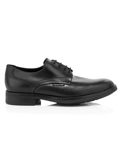 Shop Mephisto Men's Smith Leather Derby Shoes In Black