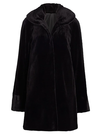 Shop The Fur Salon Reversible Sheared Mink Fur Jacket In Black