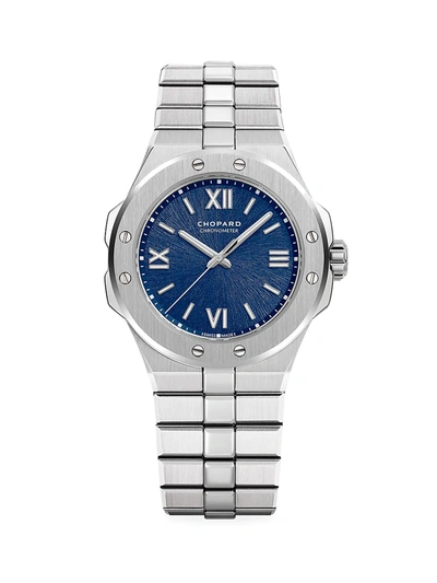 Shop Chopard Men's Alpine Eagle Stainless Steel & Blue-dial Bracelet Watch