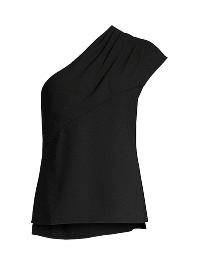 Shop Elie Tahari Women's Bela One-shoulder Top In Black